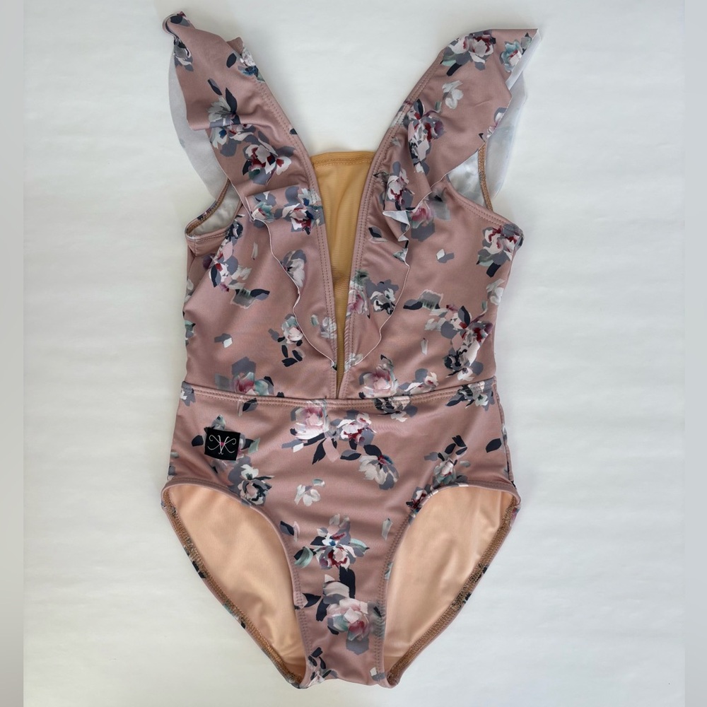 Kandi Kouture Floral Ruffle One-Piece Leotard